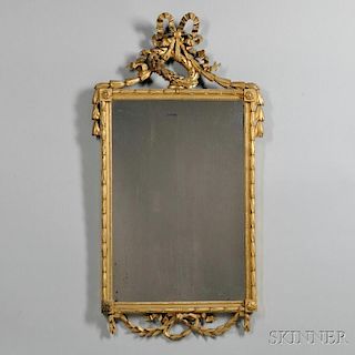 Neoclassical Gilt-gesso and Carved Wood Mirror