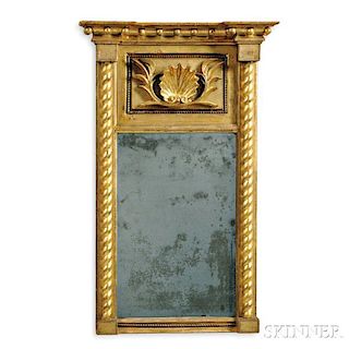 Gilt-gesso and Carved Wood Mirror