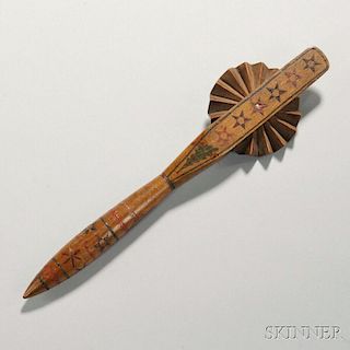 Carved and Inlaid Pie Crimper
