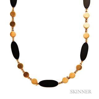 Van Cleef & Arpels 18kt Gold and Onyx Necklace