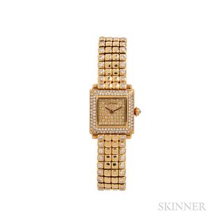 Cartier 18kt Gold and Diamond Wristwatch