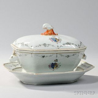 Export Porcelain Soup Tureen and Stand