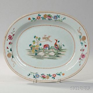 Export Porcelain Bird-decorated Platter