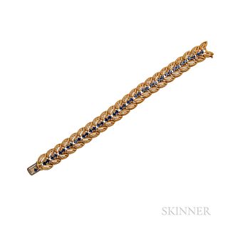 Tiffany & Co. 18kt Gold and Sapphire Bracelet