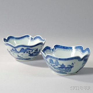 Two Canton Porcelain Serving Bowls