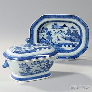 Canton Porcelain Tureen and Undertray