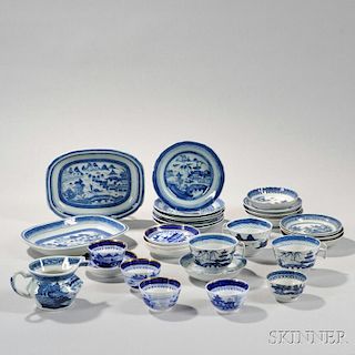 Group of Canton Table Items