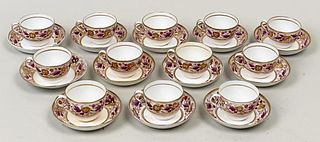 Twelve Spode 889 Porcelain Cups & Saucers