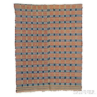 Four-color Overshot Coverlet