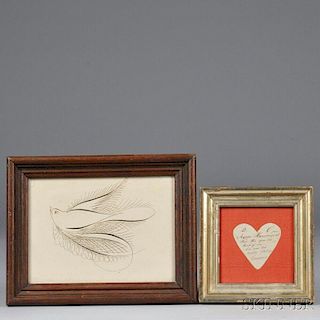 Paper Love Token and Calligraphic Dove