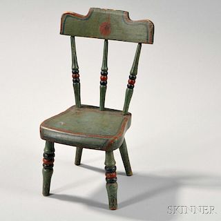 Miniature Paint-decorated Tablet-back Chair