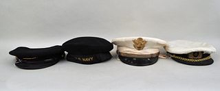Group of Four Military Dress Hats
