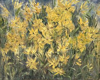 Doris Jenney, Sunflowers, O/C