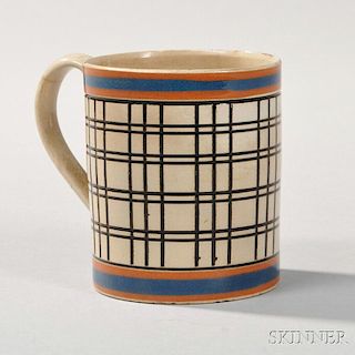 Mocha-decorated Creamware Half-pint Mug