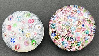 Two Baccarat Millefiori Paperweights