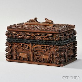 Carved Folk Art Box