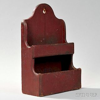 Red-painted Two-tier Wall Box