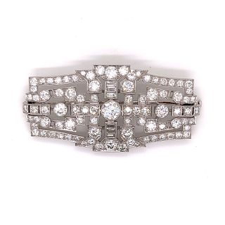 Art Deco Platinum Diamond BroochÂ 