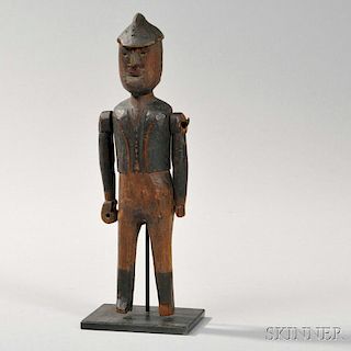 Carved and Painted Figure of a Man