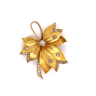 18k Art Nouveau Diamond Pendant/Brooch