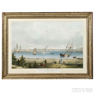A. Conant, Publisher, After Fitz Henry Lane (Massachusetts, 1804-1865)       View of New Bedford. From the Fort Near Fairhaven