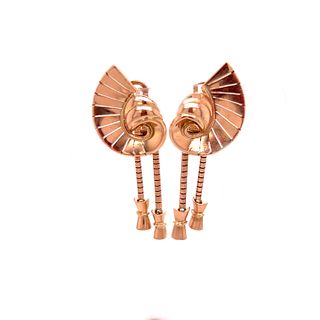 Retro 18k Pink Gold EarringsÂ 
