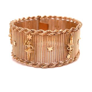 Retro 18k Pink Gold Ballerina BraceletÂ 