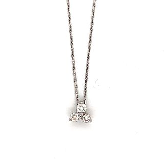 14k 3 Diamond Pendant Necklace