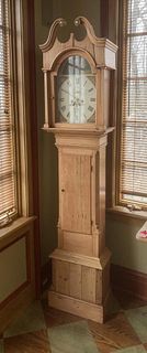 English Pine Tall Clock
