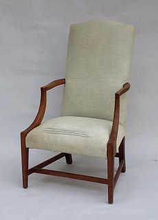 CT Upholstered Mahogany Lolling Chair