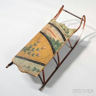 Paint-decorated Sled