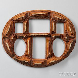 Oval Tramp Art Frame with Six Apertures