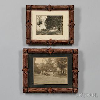 Two Similar Tramp Art Frames