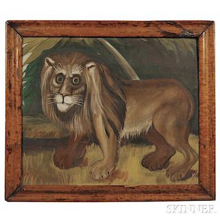 American School, 19th Century      Portrait of a Lion