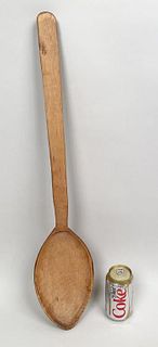 American Folk Art Carved Wooden Spoon