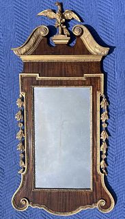 George II Style Mahogany & Gilt Mirror