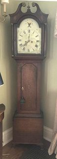 Signed English Oak Grandfather Clock