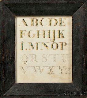 Watercolor Fancy Alphabet Lettering Exercise