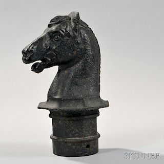 Cast Iron Horse Head Post Finial