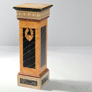 Classical-style Polychrome Painted Plinth