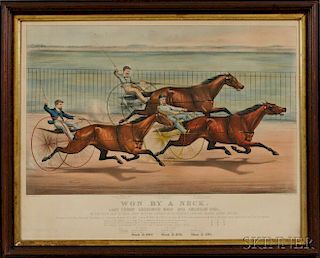 Currier & Ives, publishers (American, 1857-1907)       Won By a Neck