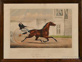 Currier & Ives, publishers (American, 1857-1907)       The Celebrated Trotting Mare Lucy, Passing the Judge's Stand