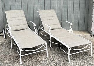 Pair Garden/Pool Chaise Lounge Seats