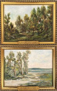 Bicknell, Two Small O/B Landscape Paintings