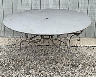 French Painted Wrought Iron Garden Table