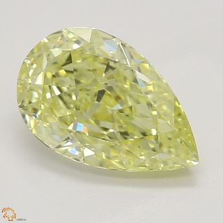 1.50 ct, Natural Fancy Yellow Even Color, VS2, Pear cut Diamond (GIA Graded), Appraised Value: $35,000 