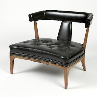 A mid-century modern lounge chair