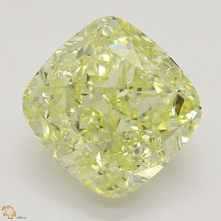 2.84 ct, Natural Fancy Yellow Even Color, VS1, Cushion cut Diamond (GIA Graded), Appraised Value: $64,200 