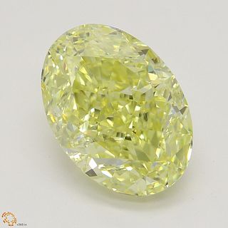 3.05 ct, Natural Fancy Intense Yellow Even Color, VVS2, Oval cut Diamond (GIA Graded), Appraised Value: $153,700 
