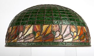 A Bigelow Kennard & Co. leaded glass lamp shade